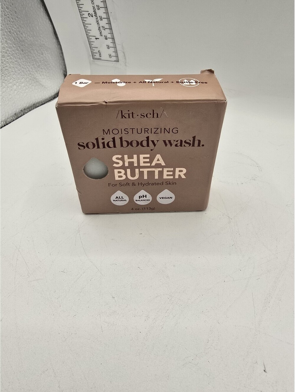 Kitsch Shea Butter Moisturizing Solid Body Wash For Soft & Hydrated Skin 4 oz